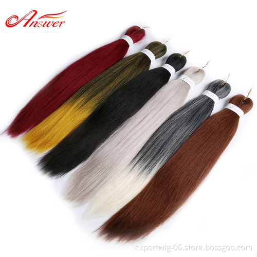Bulk pre stretched braiding hair can be use hot water jumbo braiding hair synthetic prestretched
